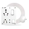 Elegant Casa 6+16 Amp Extension Board with 2 Socket with Individual Switch and Indicator Light for Small and Large Appliances with with 16amp Plug Top 3 Core 1.5mm Copper Wire 8 Meter
