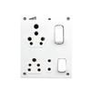 Elegant Casa 6+16 Amp Extension Board with 2 Socket with Individual Switch and Indicator Light for Small and Large Appliances with with 16amp Plug Top 3 Core 1.5mm Copper Wire 8 Meter