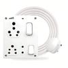 Elegant Casa 6+16 Amp Extension Board with 2 Socket with Individual Switch and Indicator Light for Small and Large Appliances with with 16amp Plug Top 3 Core 1.5mm Copper Wire 8 Meter