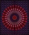 UniqChoice Purple Color 100% Cotton Badmeri Printed King Size Bedsheet With 2 Pillow Cover(D-1007NPurple)