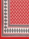 UniqChoice Red Color 120 TC 100% Cotton Double Bedsheet With 2 Pillow Cover(251_89)