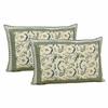 UNIQCHOICE 180 TC Green Color Floral Printed King Size Bedsheet With 2 Pillow Cover (ELEG-37-Green)