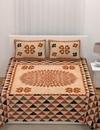 UniqChoice 210 TC Brown Color 100% Perimum Cotton King Size Bedsheet With 2 Pillow Cover 228 x 274 cm(SCBadmeri1602_brown)