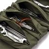 Pahal Zipper Large Wrench Roll Up Waxed Bucket Handy Canvas Organizer (Small, Brown)
