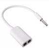 Tech Gear White 3.5mm Audio Jack Stereo Headphone Splitter