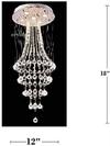 Crysta World White Four-Light K9 Crystal Chandelier