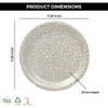 ariya  11 Inches Melamine Dinner Plate Set of 6 (Classic Gold Grid) Microwave & Dishwasher Safe Dinnerware, Full Serving Plate Set for Snacks, Breakfast, Lunch, Dinner, Break Resistant, All Occasions