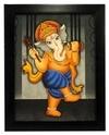 Indianara 3 Pc Set Of Lord Ganesha Paintings (1521) Without Glass 5.2 X 12.5, 9.5 X 12.5, 5.2 X 12.5 Inch