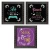 Indianara Set Of 3 Spritual Quotes Framed Wall Hanging Laminated Paintings Matt Art Prints 9.5 Inch X 9.5 Inch Each Without Glass (1168Bk) (9.5 Inch X 9.5 Inch, Golden Brown)