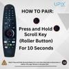 Upix Smart TV Remote No. AKB75855501 (with Voice), Compatible/Replacement for LG Smart TV LCD/LED Magic Remote Control AN-MR20GA, MR19BA, MR18BA, MR650A,with Pointer Function/Hotkeys (Exactly Same Remote will Only Work)