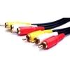 Upix 3RCA Male to 3RCA Male Audio Video Cable 2.7 Meters (8.86 Feet) Compatible for TV, LCD, LED, Set Top Box, DTH, DVD, VCR