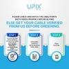Upix 3RCA Male to 3RCA Male Audio Video Cable 2.7 Meters (8.86 Feet) Compatible for TV, LCD, LED, Set Top Box, DTH, DVD, VCR