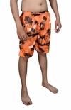 Aqua Holic Spandex Men's Orange & Blue Beach Shorts Quick Dry Swim Trunks with Mesh Lining Lightweight Summer Swimwear Ideal for Pool  Beach & Outdoor Play