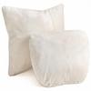 HUUSO Premium Quality Headrest Waist Cushion Set Beige, Maybach Design Super Soft Car Headrest (2 Pc) & Pillow Lumbar Support (2 Pc) Compatible with Kia Seltos
