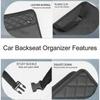 HUUSO Car Seat Back Pocket, Beige Multi-functional Storage Bag, Trash Can, Waterproof, Stain Resistant, Convenient Goods, Space Saving Compatible with Audi S6