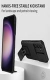 SHIELDTECH Back Cover Case for Samsung Galaxy S25 Plus 5G | Sliding Camera Shield | Black Stereoscopic Stand | 360 Degree Protection Mobile Cover for Samsung Galaxy S 25 Plus / S25Plus 5G | PC, Black