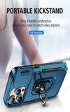 SHIELDTECH Back Cover Case Compatible for Apple iPhone 15 Pro Max with Slide Camera Cover & Rotated Ring Stand | Military Grade Mobile Phone Cover Case for Apple iPhone 15 Pro Max (Blue)