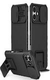 SHIELDTECH Back Cover Case for Apple iPhone 16 | Sliding Camera Shield | Black Stereoscopic Stand | 360 Degree Protection Mobile Phone Case Cover for i Phone 16 / i Phone16 | PC, Black