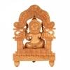CraftVatika Brown Wood Ganesha Statue 43.3 x 23.1 cm
