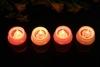 CraftVatika Multicolor Wax Matki Candles 6.5 x 5 cm (Pack of 4)