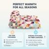 Home Stylish Luxury Punch Winter Comforter - 220 TC Double Bed 90x90 Inch Floral Blanket  Breathable Bedding, Machine Washable - 228.6 X 228.6 (Length X width) Centimeters.Multi Trangle