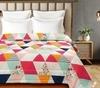 Home Stylish Luxury Punch Winter Comforter - 220 TC Double Bed 90x90 Inch Floral Blanket  Breathable Bedding, Machine Washable - 228.6 X 228.6 (Length X width) Centimeters.Multi Trangle