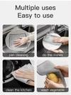 V2H Non Scratch Dish wash Cloths for Kitchen | Double Layer Scrubber Dish Cloth for Utensils | Reusable Mesh Wire Cloth for Kitchen | Metal Wire Cleaning Cloth( Set of 20 )