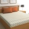 Homefab India 144 TC Microfiber Double Bedsheet with 2 Pillow Covers - Orange