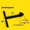 Hashtag fitness T-Bar Row Deadlift Attachment - Lightweight Weightlifting Handle - Fits for Olympic