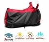 KEDIT  Hero Passion Pro Motorcycle Bike/Scooty Cover  (Red Patta Colour) Water Resistant - UV Protection & Dust Proof Imported Fabric Quality,Sun Protection,Weather Bike - Scooty Two Wheeler Body Cover Hero Passion Pro