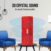 Woos Portable Bluetooth Speakers Wireless 10W Loud Stereo Sound 5H Playtime Acoustic Drivers Built-in FM Radio Micro SD Card USB AUX-in Slot for Smartphone, PC, MP3 for Home Outdoors Red