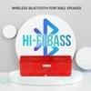 Woos Portable Bluetooth Speakers Wireless 10W Loud Stereo Sound 5H Playtime Acoustic Drivers Built-in FM Radio Micro SD Card USB AUX-in Slot for Smartphone, PC, MP3 for Home Outdoors Red