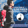 Woos Bluetooth Speaker, Bluetooth 5.3 Wireless Portable Speaker with 10W Stereo Sound, Party Speakers with Ambient RGB Light, 18-Hour Playtime, Speakers for Outdoors, Travel , Camping (Black)