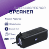 Woos Bluetooth Speaker, Bluetooth 5.3 Wireless Portable Speaker with 10W Stereo Sound, Party Speakers with Ambient RGB Light, 18-Hour Playtime, Speakers for Outdoors, Travel , Camping (Black)