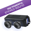 Woos Bluetooth Speaker, Bluetooth 5.3 Wireless Portable Speaker with 10W Stereo Sound, Party Speakers with Ambient RGB Light, 18-Hour Playtime, Speakers for Outdoors, Travel , Camping (Black)