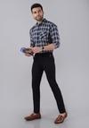 VILLAIN Men's Slim Fit Cotton Stretchable Trousers - Brown