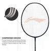 Li-Ning Black, Grey Strung Badminton Racquet, 77 G
