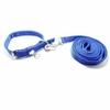 THE DDS STORE Dog Collar Leash Set Dog Training Combo Lead 10.FT Long Rope Cotton Nylon Webbing Recall Obedience Line Leash for Pet Best for Small to Medium Breed Dogs (10.Feet Leash & Collar 0.75 inch, Blue).