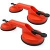 Nitya E-commerce  2x Plastic Double Suction Pads, Heavy Duty Dual Suction Cups Glass Lifter Sucker, 220 pounds lifting capacity