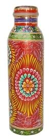 Rastogi Handicrafts Multicolor Copper Water Bottle 950 ml