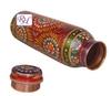 Rastogi Handicrafts Multicolor Copper Water Bottle 950 ml
