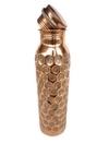 Rastogi Handicrafts Hammered Copper Hand Painted Water Bottle 950 ml