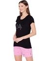 Bodycare Womens Modal Printed Night Suit Set of Tshirt & Shorts-BSSS17503