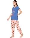 Bodycare Womens Modal Spandex Printed Tshirt & Pyjama Set BSLS14010