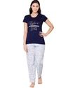 Bodycare Womens Modal Spandex Printed Tshirt & Pyjama Set BSLS15002