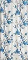 ADIMANAV 213.36 cm (7 ft) Door Polyester Semi Transparent Curtains Floral Aqua Blue Design 2 pack