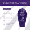AN45 SPF 50 PA++++ Sunscreen | Hydrating Fluid with Hyaluronic Acid & Vitamin C & E | Lightweight, Non-Sticky | UVA/UVB Protection | 50ml