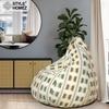 Style Homez Classic Cotton Canvas IKAT Printed Bean Bag XXL Cover Only