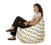 Style Homez Classic Cotton Canvas IKAT Printed Bean Bag XXL Cover Only