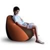 Style Homez Premium Leatherette Classic Bean Bag Size XL Brown Tan Color, Cover Only